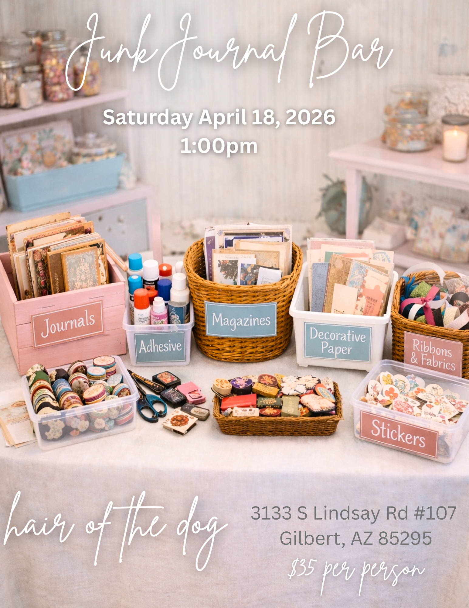 Junk Journal Bar - April 18th Gilbert Arizona