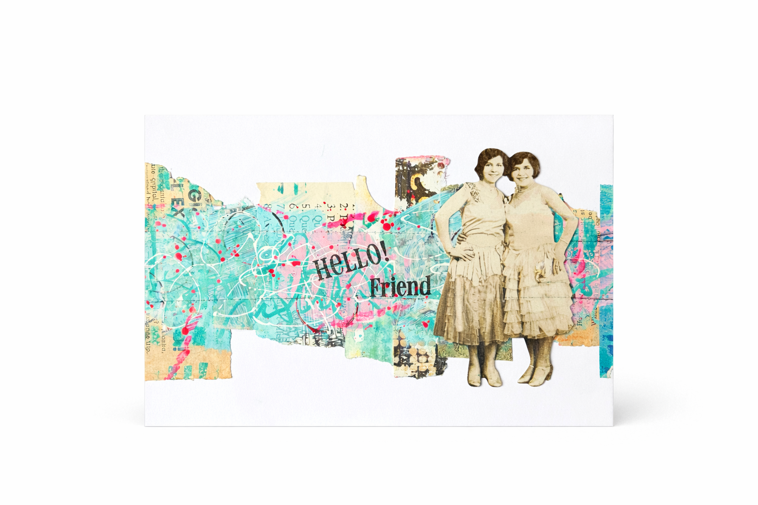 Hello friend- 5x7 Greeting card with envelope