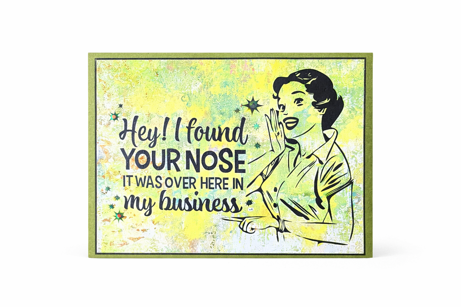 Hey, I found your nose -A2 Greeting card with envelope (Copy)