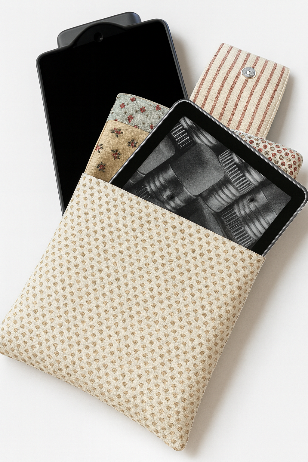 eReader/book sleeve - faux quilt