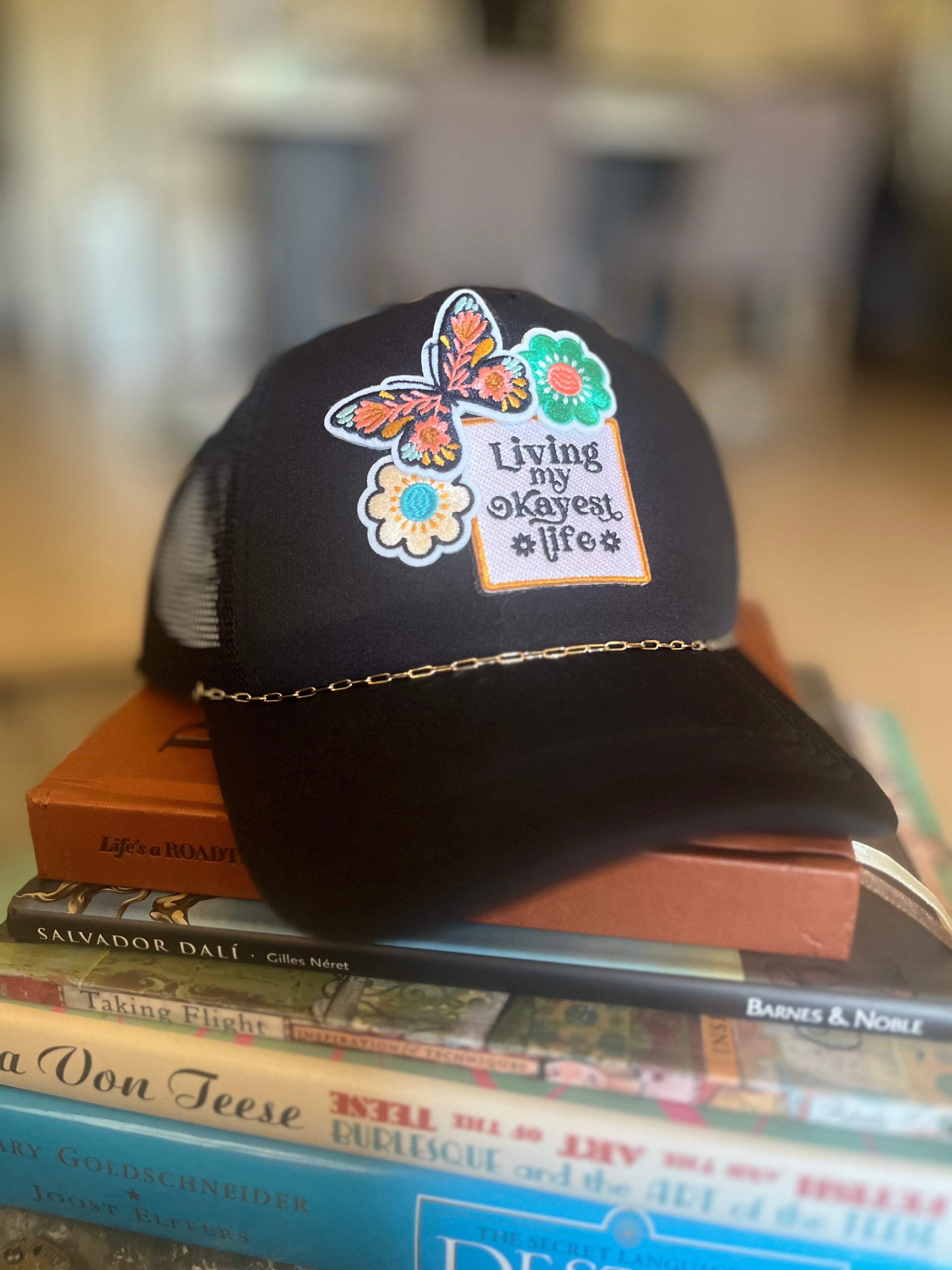 Living My Okayest Life Trucker Hat-Black