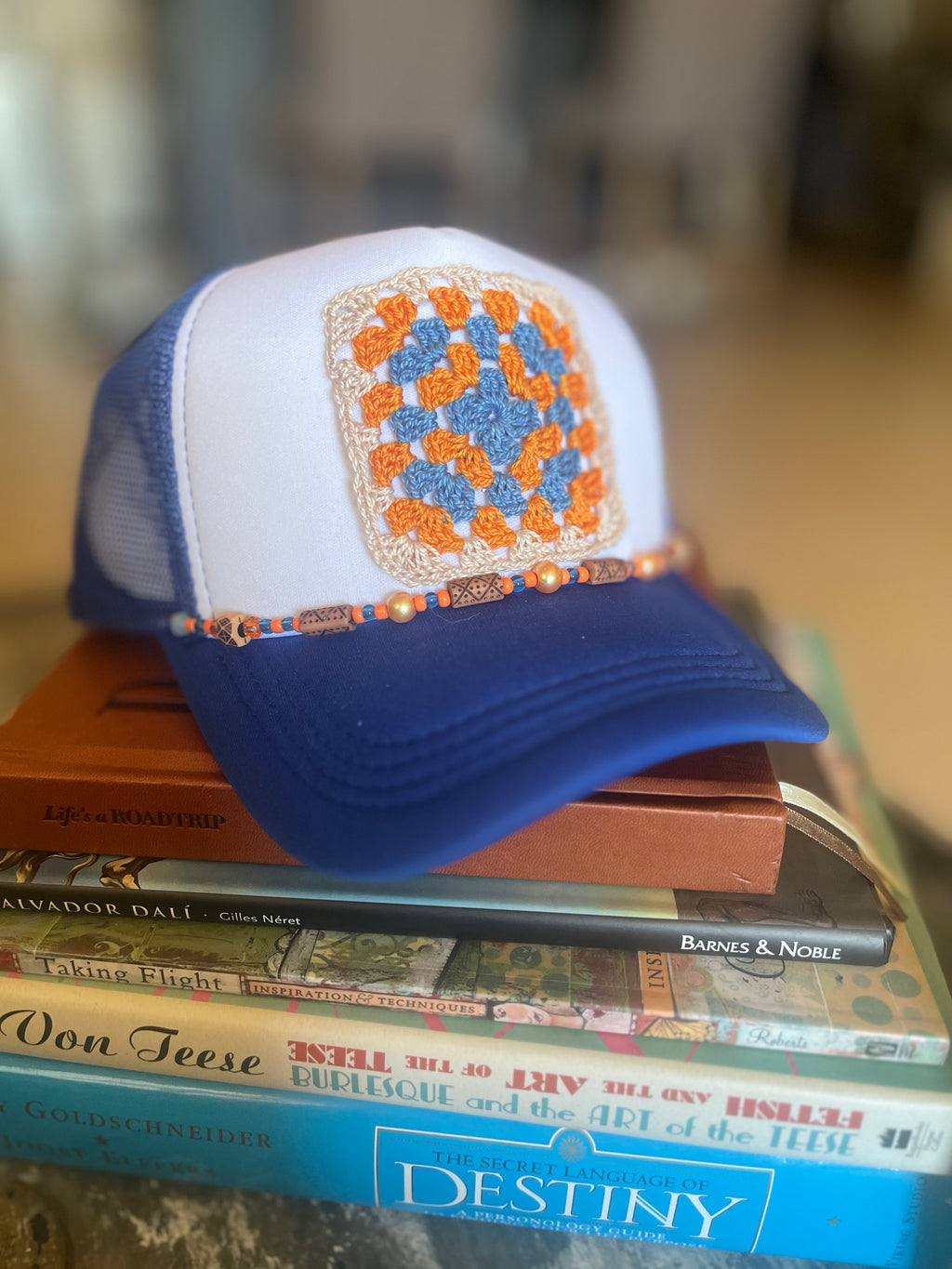 Granny Square Trucker Hat-Citrus Tide