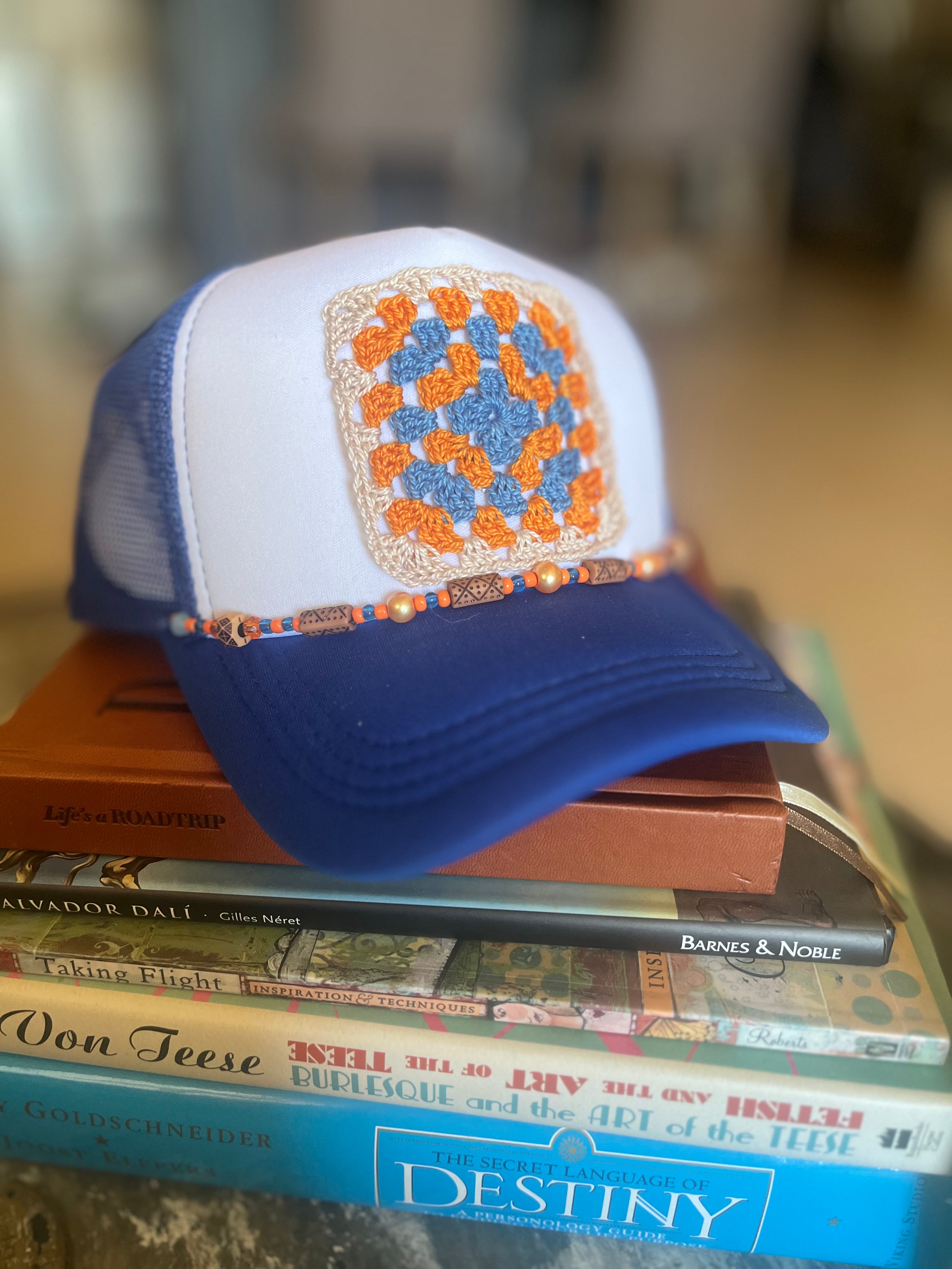 Granny Square Trucker Hat-Citrus Tide